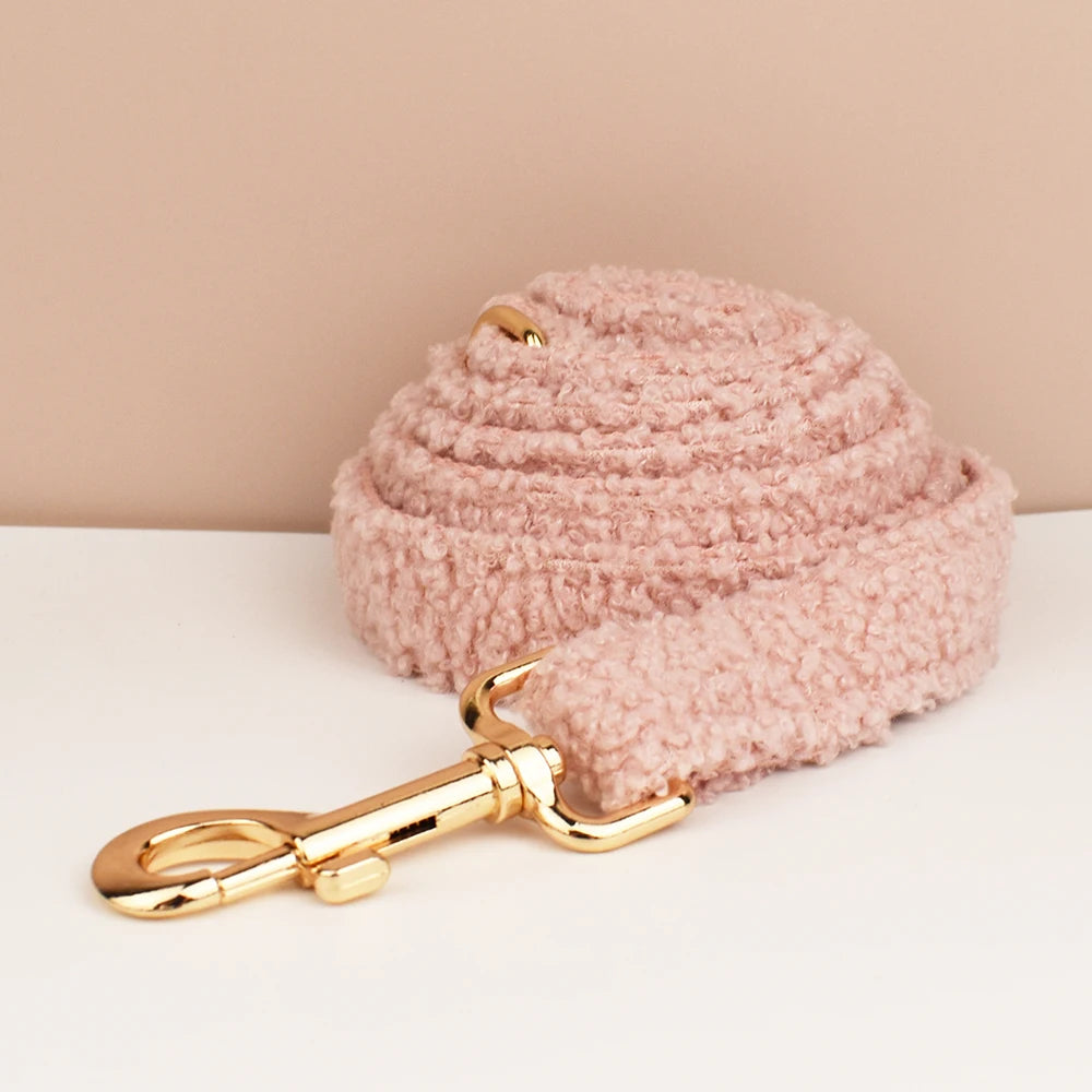 Teddy Ready - 4-Delige Set met Tuigje, Halsband, Riem en Strik - Roze